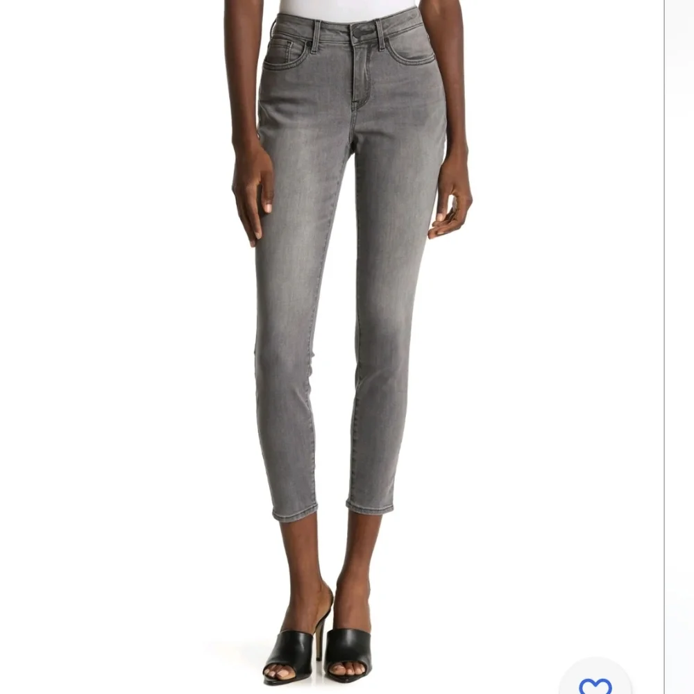 NYDJ size‎ 12 Lift Tuck Ami Skinny Jeans Ankle Length Gray Ash